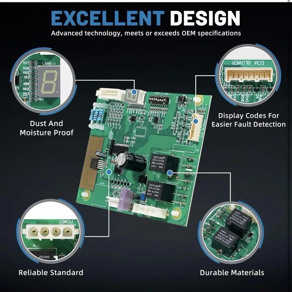 1006801R Control Board For Nordyne Intertherm Revolv Miller E7/B6BM/B6EM Series